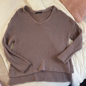 Peruvian Connection V-Neck Sweater - Taupe